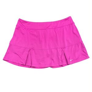 Nike Dri-fit Power Pleat Tennis Skirt Fuchsia Womens 87% poly 13% spandex EUC L